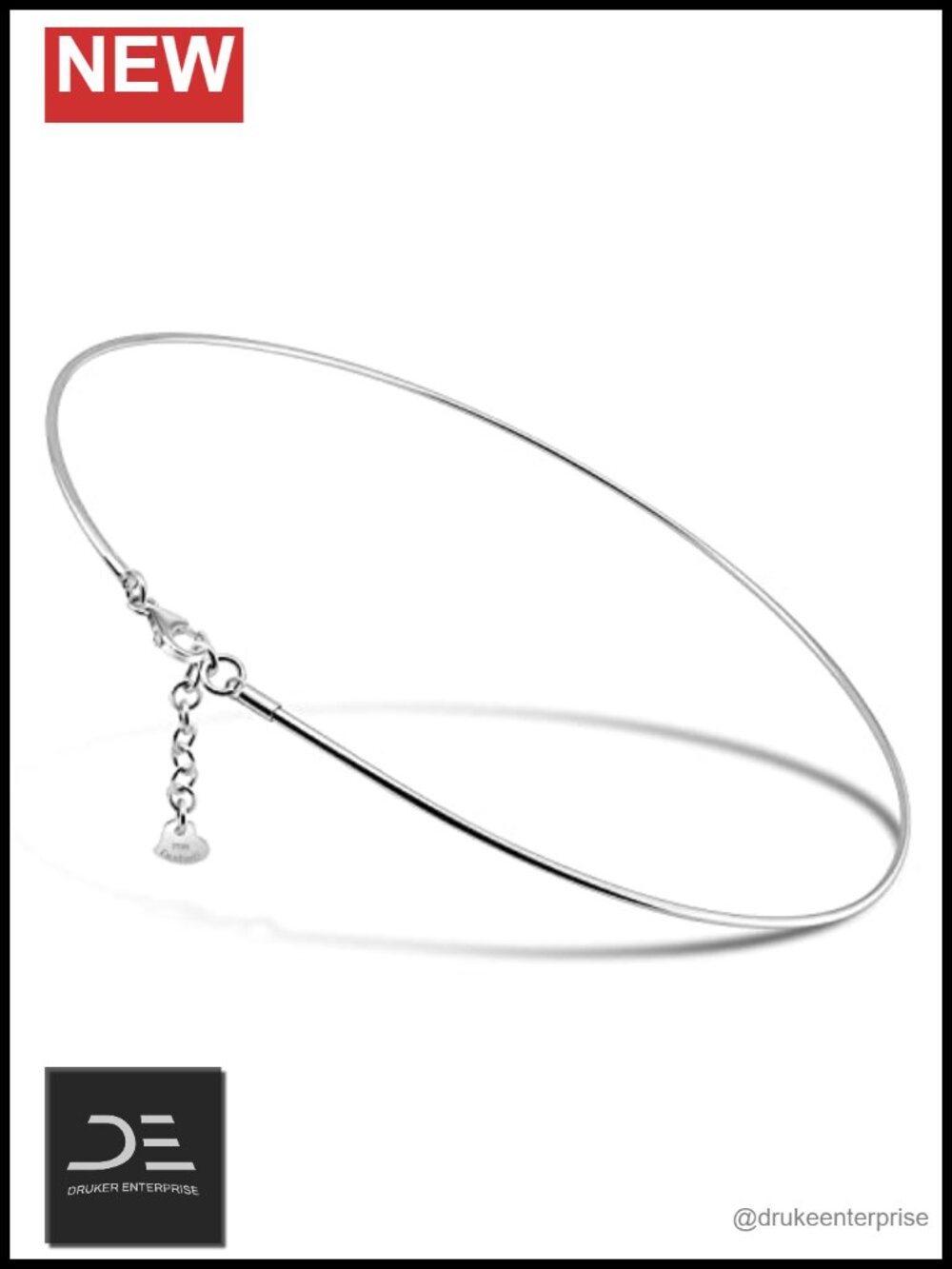925 Sterling Silver 2MM Solid Dome Collar Necklace Choker Lobster Clasp Fine